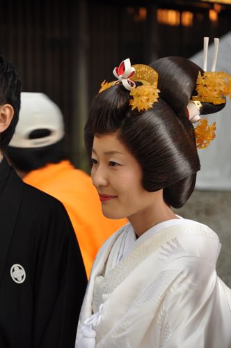 Peinado de boda japonés